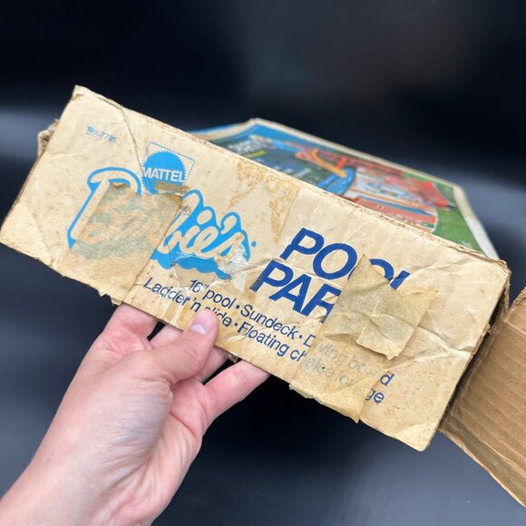 Vintage 1973 Mattel Barbies Pool Party Replacement Parts Pool Panels Box As Is - Picture 9 of 10